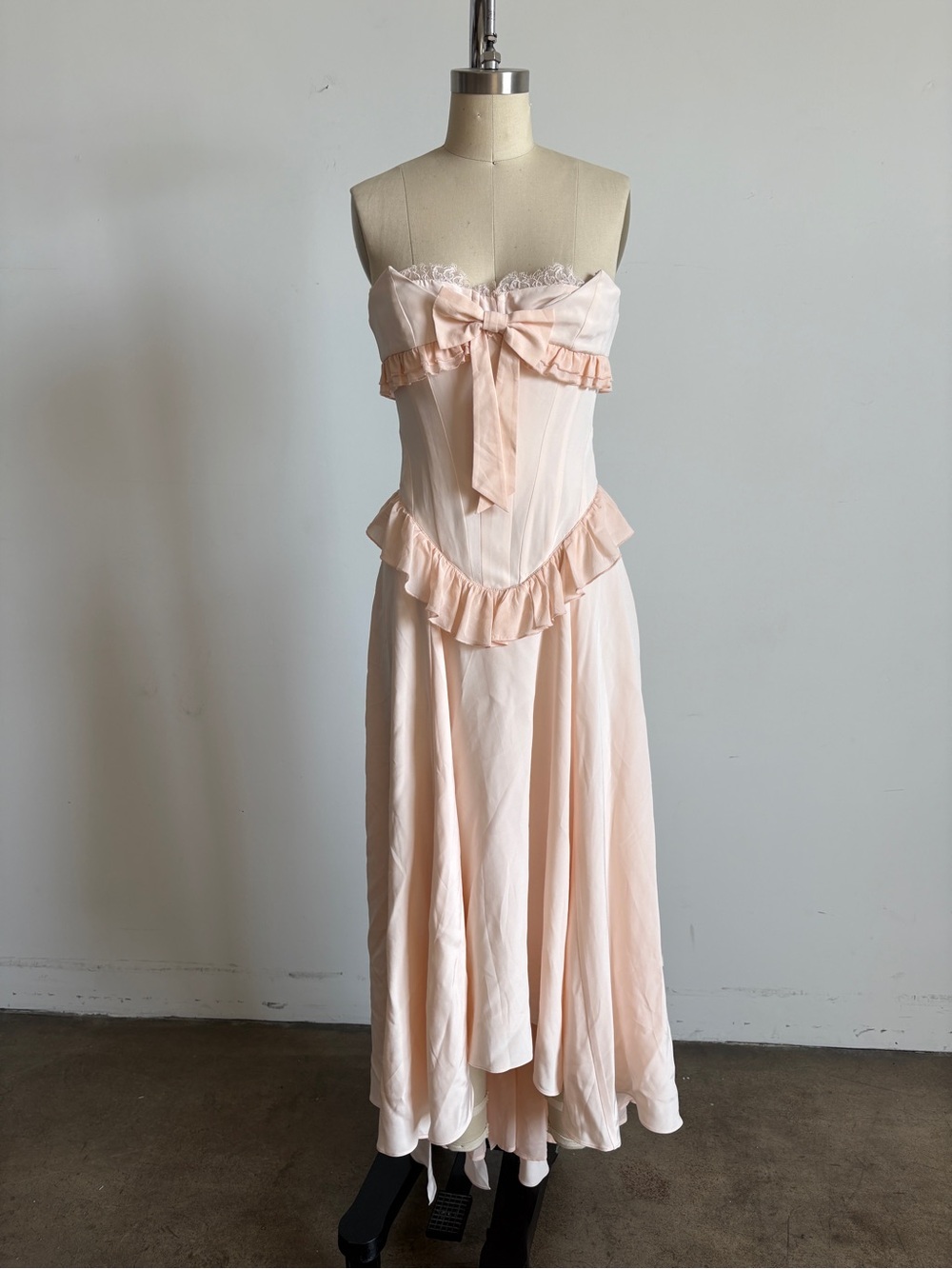 New For Love And Lemons “Harmony” High-Low Ruffle Dress Sz Small - Picture 2 of 16